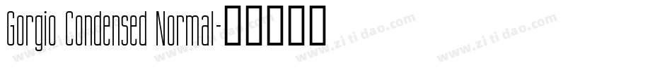 Gorgio Condensed Normal字体转换